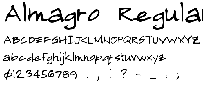 Almagro Regular font